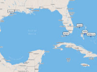 Galveston to Key West, Freeport, Half Moon Cay, and Nassau route