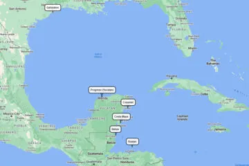 Cruise from Galveston to Progreso (Yukatan), Cozumel, Costa Maya, Belize, Roatan